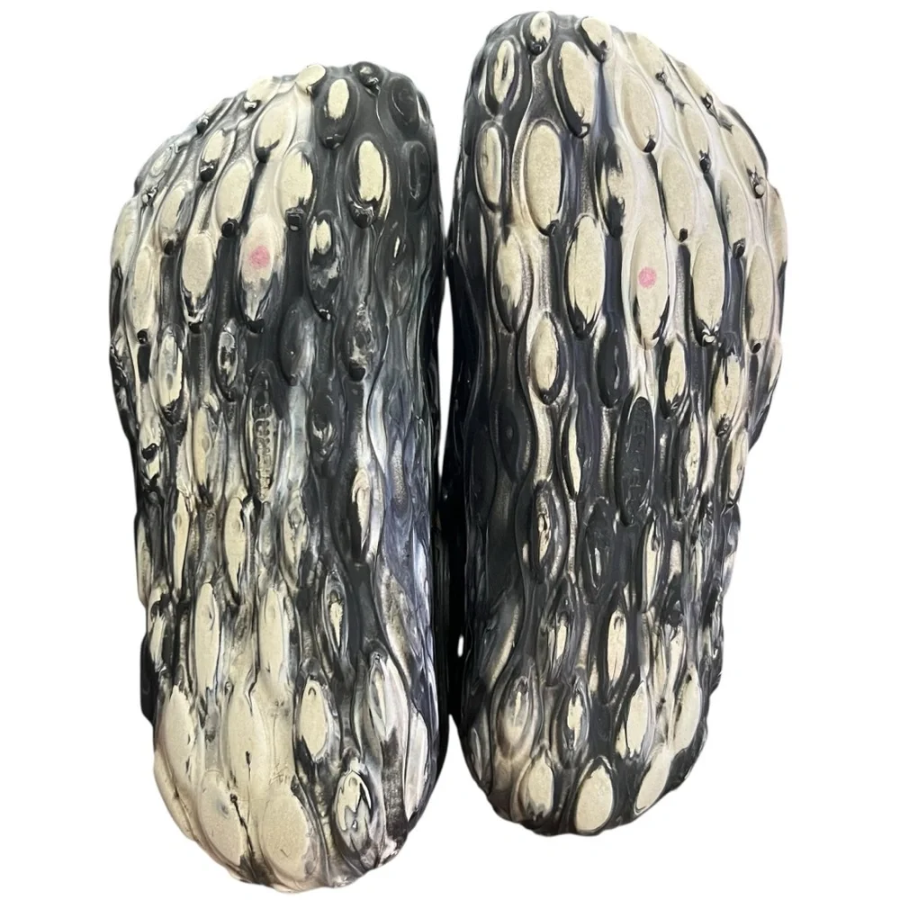Merrell Hydro Moc Black White Marbled Slip On Water Shoe Heel Strap Size 8